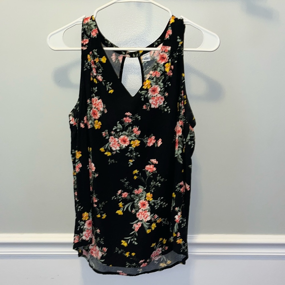 Black and Floral Old Navy tank